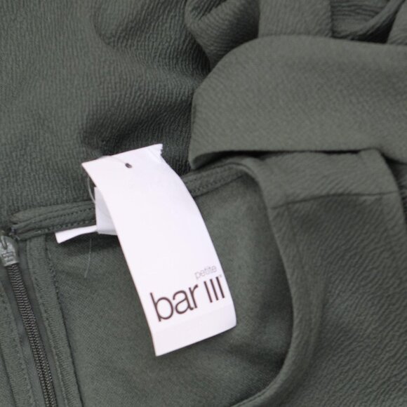 NWT Bar III Womens Sleeveless Crewneck Tie-Waist Jumpsuit Palmetto Green PL - Picture 3 of 3